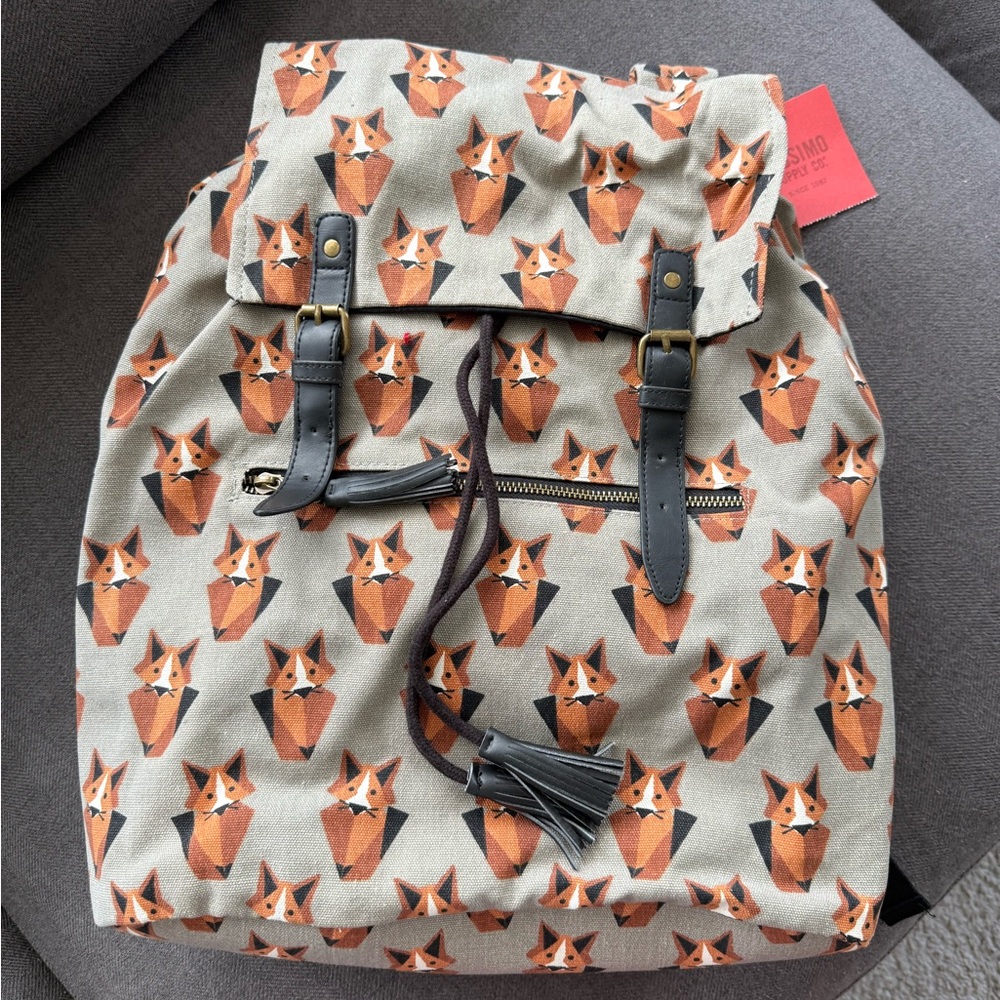 Fox Print Backpack